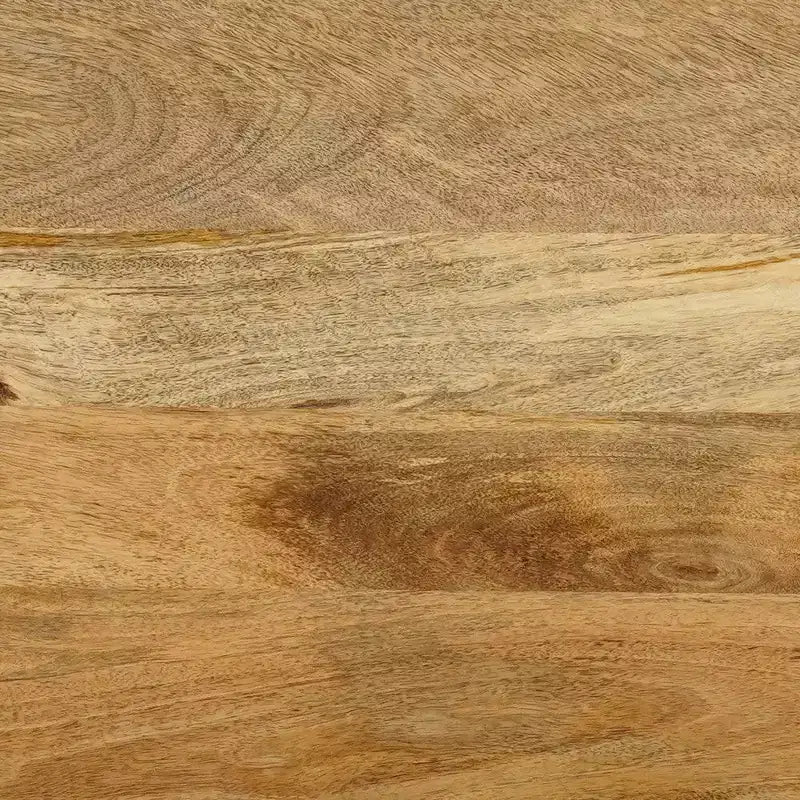 Console | Plateau rectangulaire de 48 po | Cadre ouvert avec base en tréteaux | Bois de manguier