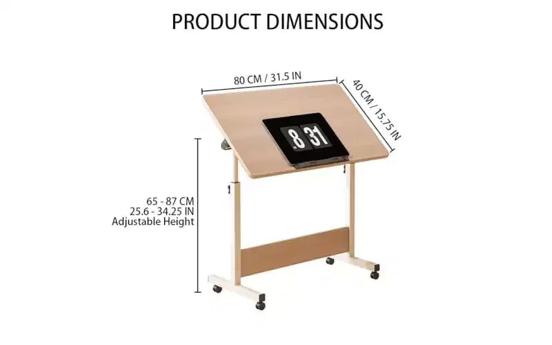 Bureau debout réglable en hauteur avec roulettes - Table d'ordinateur mobile roulante, bureau électrique élévateur pour le travail et les études