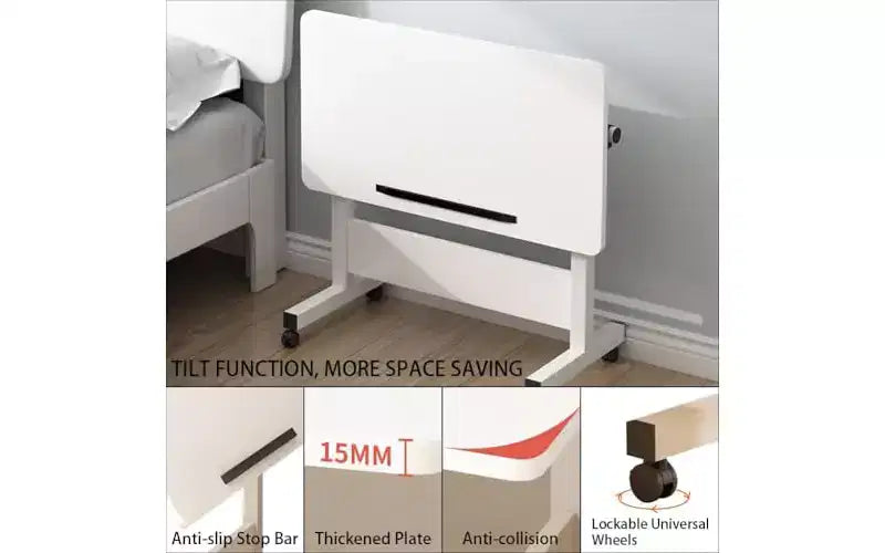 Bureau debout réglable en hauteur avec roulettes - Table d'ordinateur mobile roulante, bureau électrique élévateur pour le travail et les études