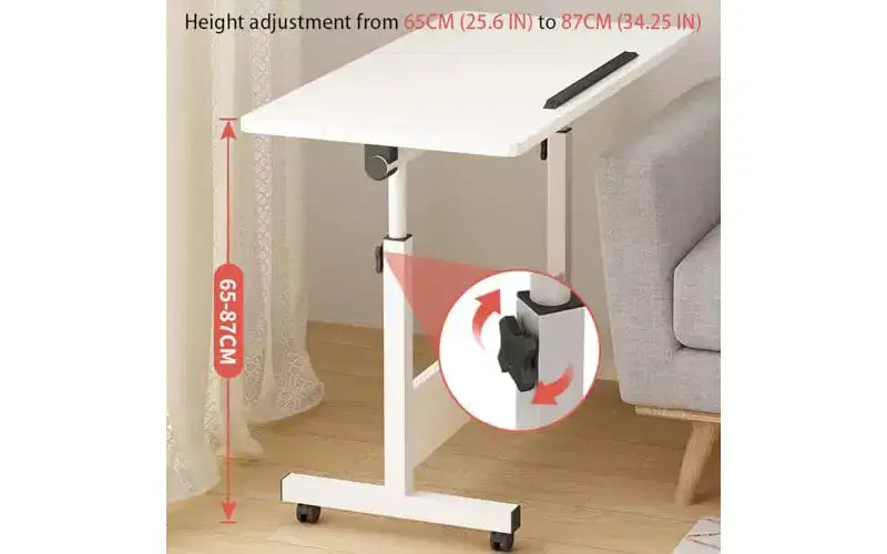 Bureau debout réglable en hauteur avec roulettes - Table d'ordinateur mobile roulante, bureau électrique élévateur pour le travail et les études