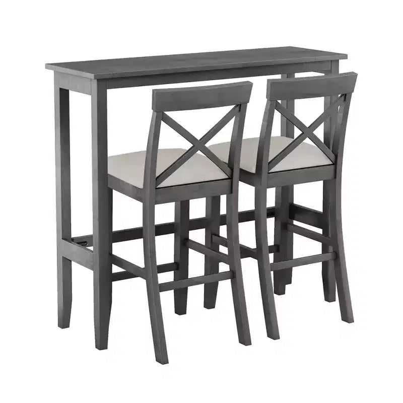Ensemble de salle à manger 48 en bois de style Ferme avec 2 chaises