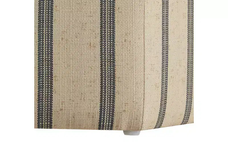 Ellen Farmhouse – Repose-pieds hexagonal en tissu imprimé à rayures