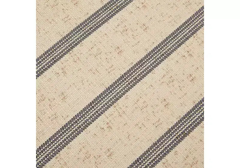 Ellen Farmhouse – Repose-pieds hexagonal en tissu imprimé à rayures
