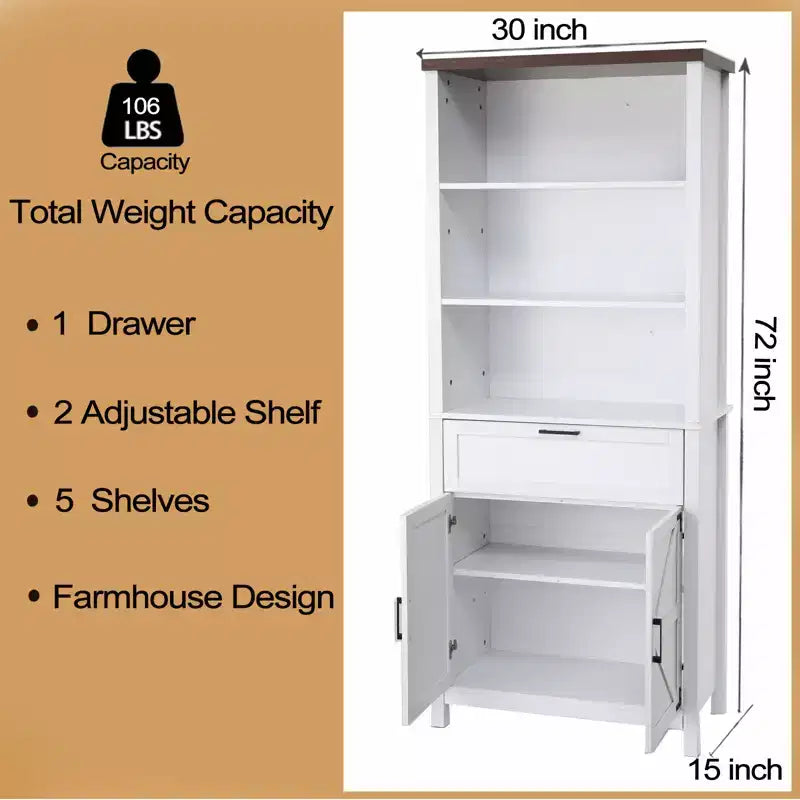 Étagère à livres 3 niveaux grande capacité série Vintage Arrow pour salon, bureau, chambre – MDF robuste et panneaux de particules, facile à monter