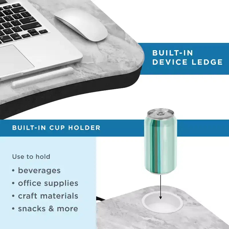 Bureau portable porte-gobelet