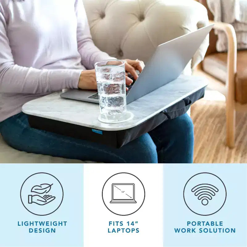 Bureau portable porte-gobelet