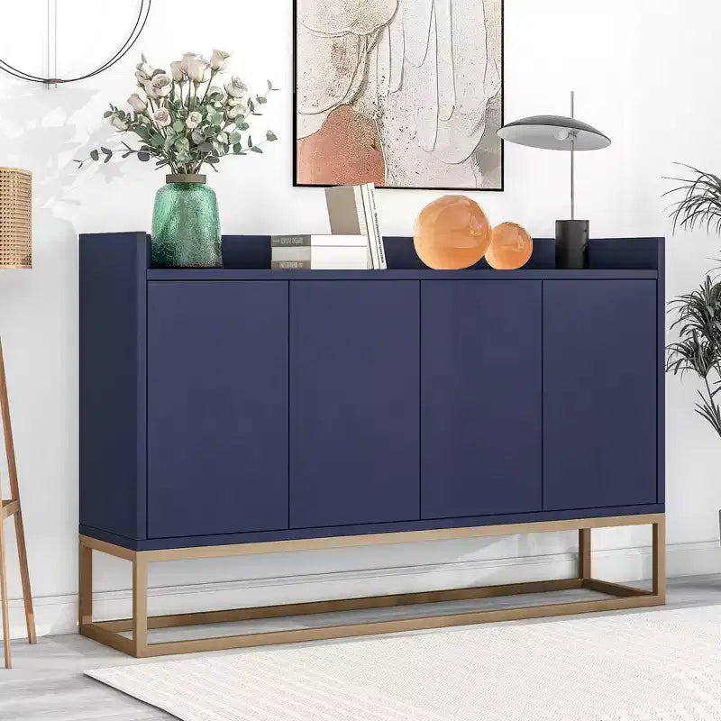 Bahut élégant, Buffet de rangement avec 4 portes et 4 étagères, Meuble de rangement pour le salon, la salle à manger, la cuisine
