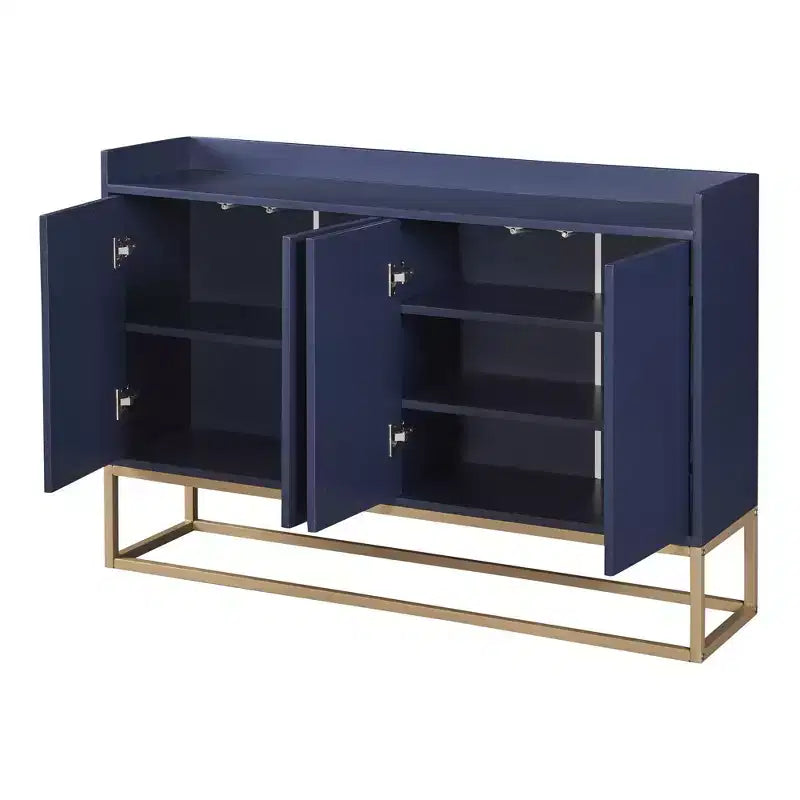 Bahut élégant, Buffet de rangement avec 4 portes et 4 étagères, Meuble de rangement pour le salon, la salle à manger, la cuisine