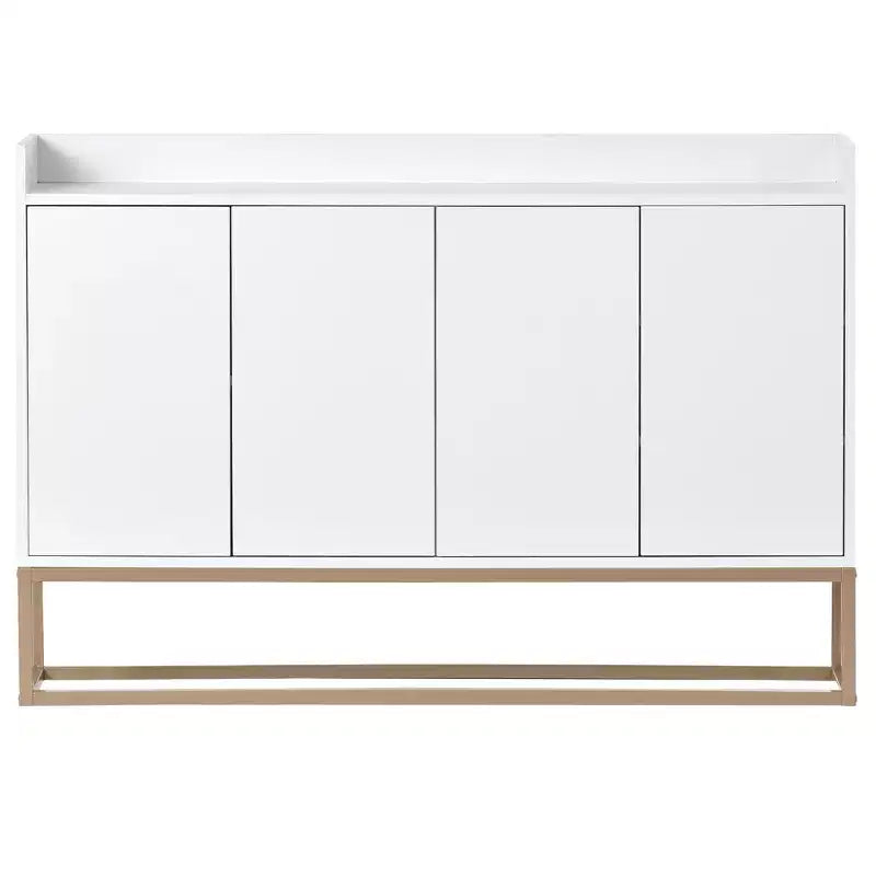 Bahut élégant, Buffet de rangement avec 4 portes et 4 étagères, Meuble de rangement pour le salon, la salle à manger, la cuisine