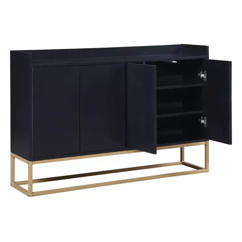 Bahut élégant, Buffet de rangement avec 4 portes et 4 étagères, Meuble de rangement pour le salon, la salle à manger, la cuisine