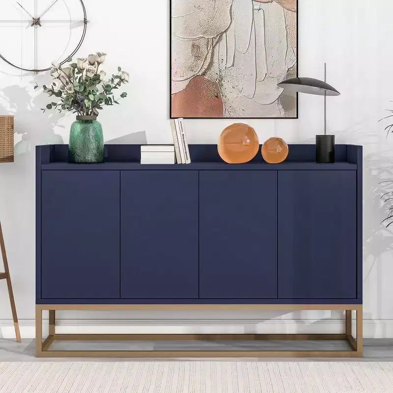 Bahut élégant, Buffet de rangement avec 4 portes et 4 étagères, Meuble de rangement pour le salon, la salle à manger, la cuisine