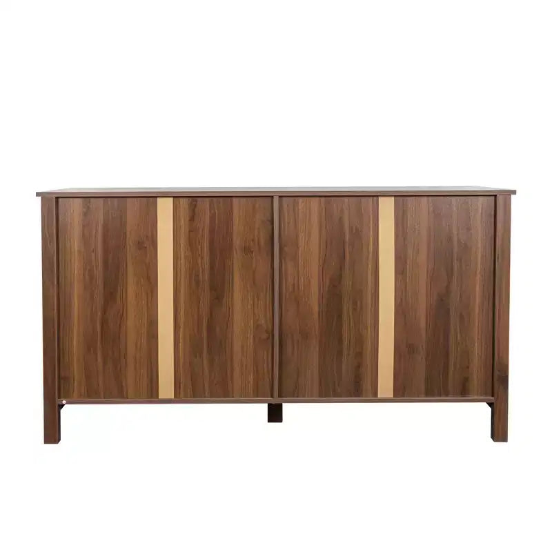Buffet de rangement rustique 59,06" avec 4 portes et étagères réglables