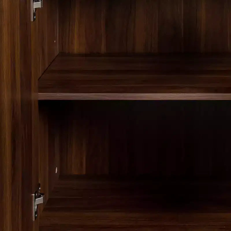 Buffet de rangement rustique 59,06" avec 4 portes et étagères réglables