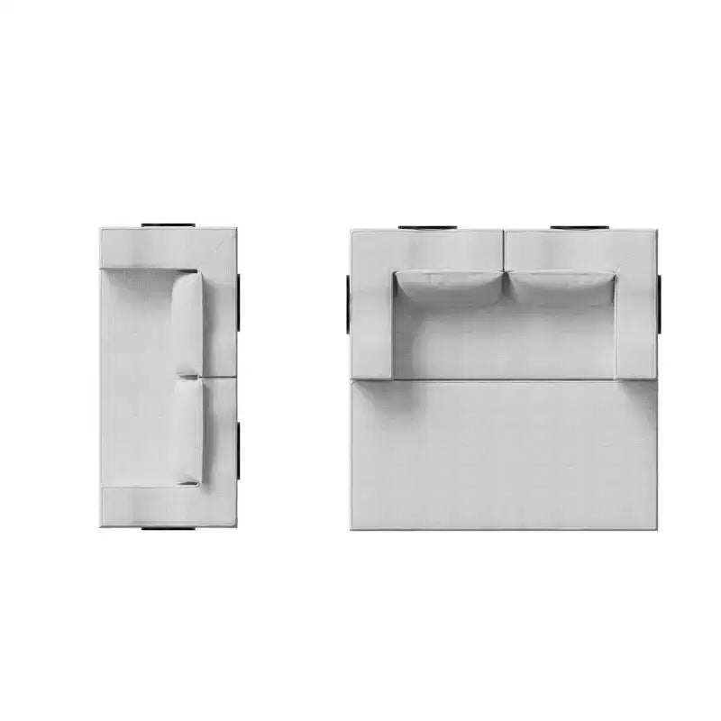 Canapé-lit 3 places de 80 po avec 2 oreillers, matelas de sol pliable très grand et tissu chenille