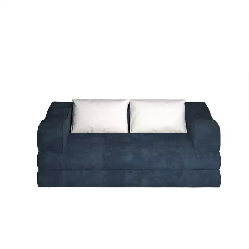 Canapé-lit 3 places de 80 po avec 2 oreillers, matelas de sol pliable très grand et tissu chenille