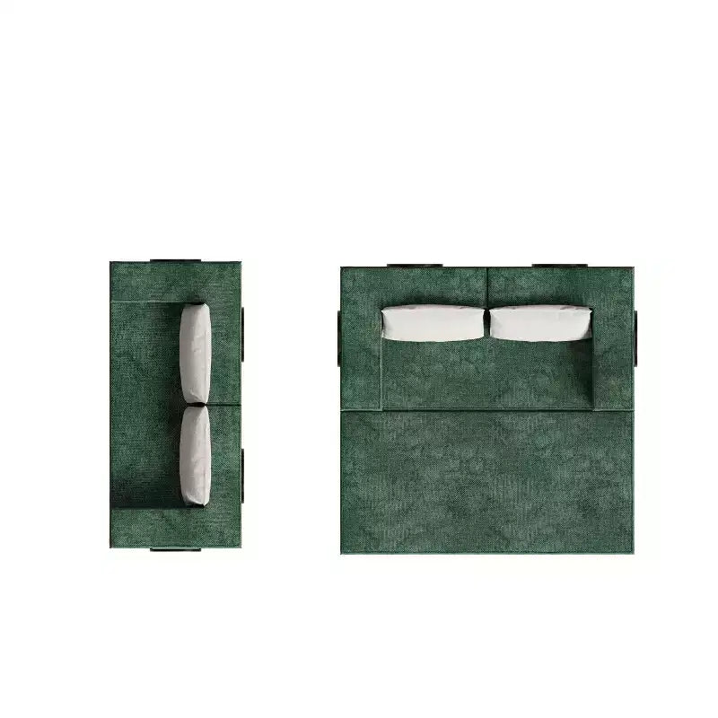 Canapé-lit 3 places de 80 po avec 2 oreillers, matelas de sol pliable très grand et tissu chenille