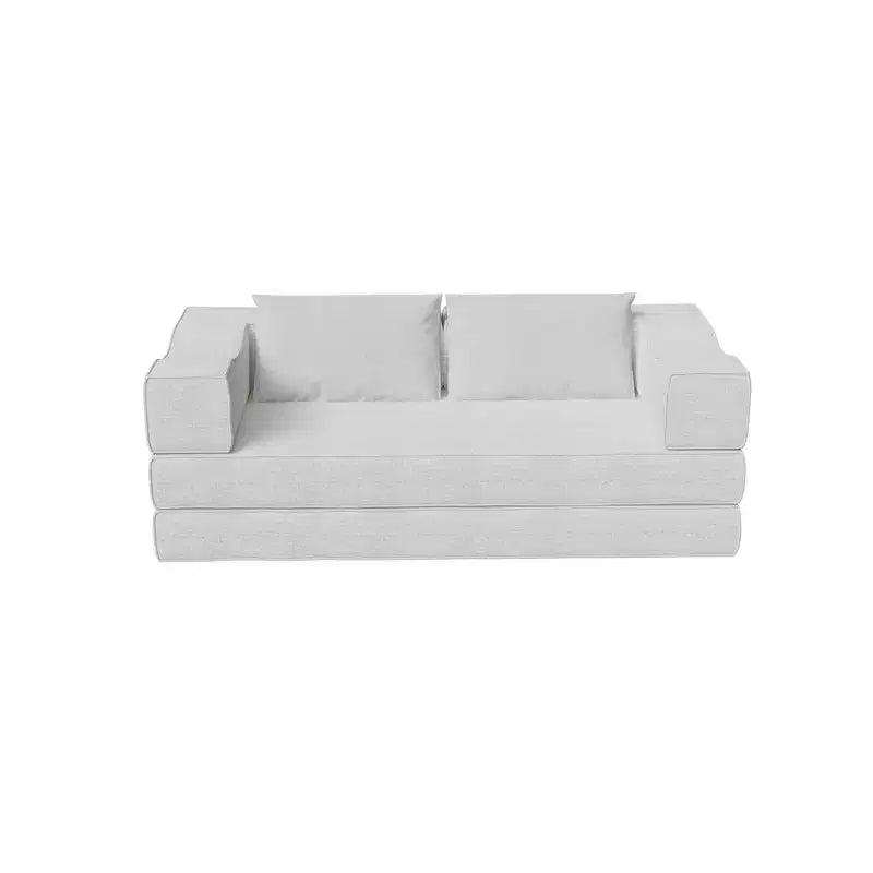 Canapé-lit 3 places de 80 po avec 2 oreillers, matelas de sol pliable très grand et tissu chenille