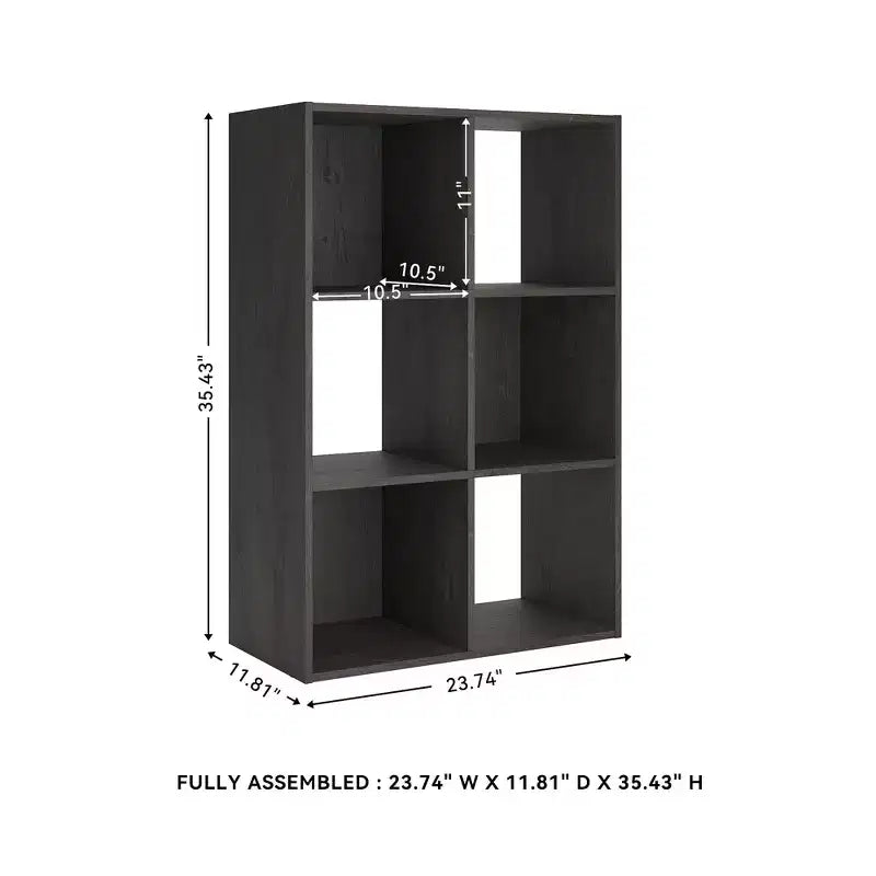 par Meuble de Rangement 6 Cases - Étagère Ouverte Polyvalente et Unité de Présentation pour une Organisation Moderne à la Maison