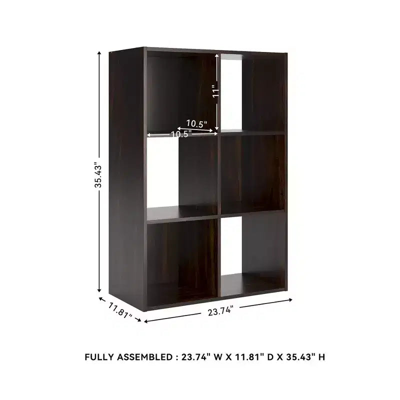 par Meuble de Rangement 6 Cases - Étagère Ouverte Polyvalente et Unité de Présentation pour une Organisation Moderne à la Maison