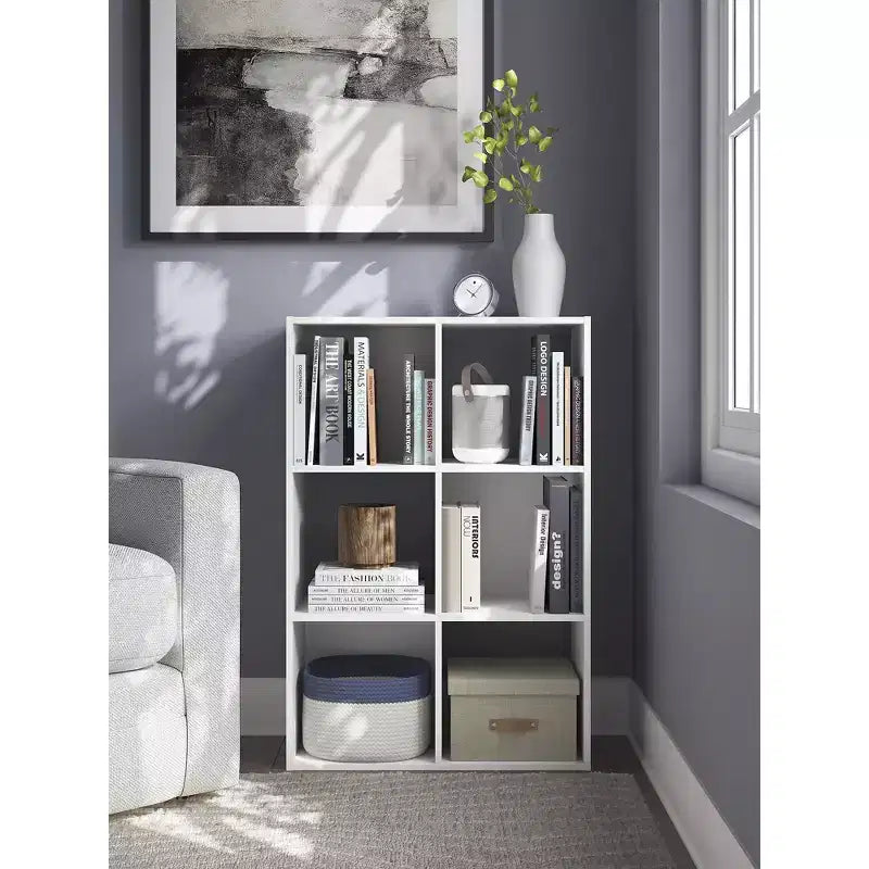 par Meuble de Rangement 6 Cases - Étagère Ouverte Polyvalente et Unité de Présentation pour une Organisation Moderne à la Maison
