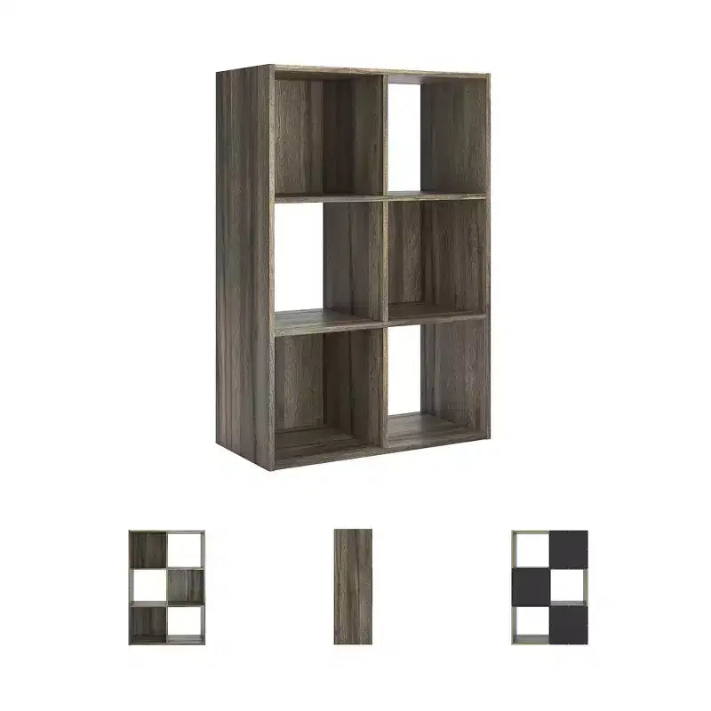 par Meuble de Rangement 6 Cases - Étagère Ouverte Polyvalente et Unité de Présentation pour une Organisation Moderne à la Maison