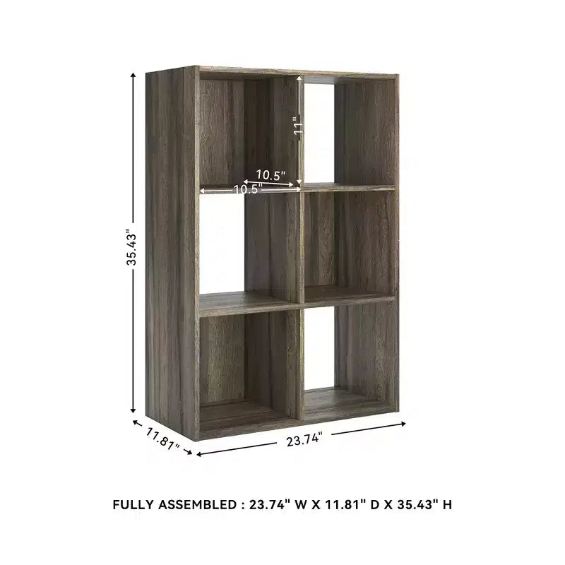 par Meuble de Rangement 6 Cases - Étagère Ouverte Polyvalente et Unité de Présentation pour une Organisation Moderne à la Maison