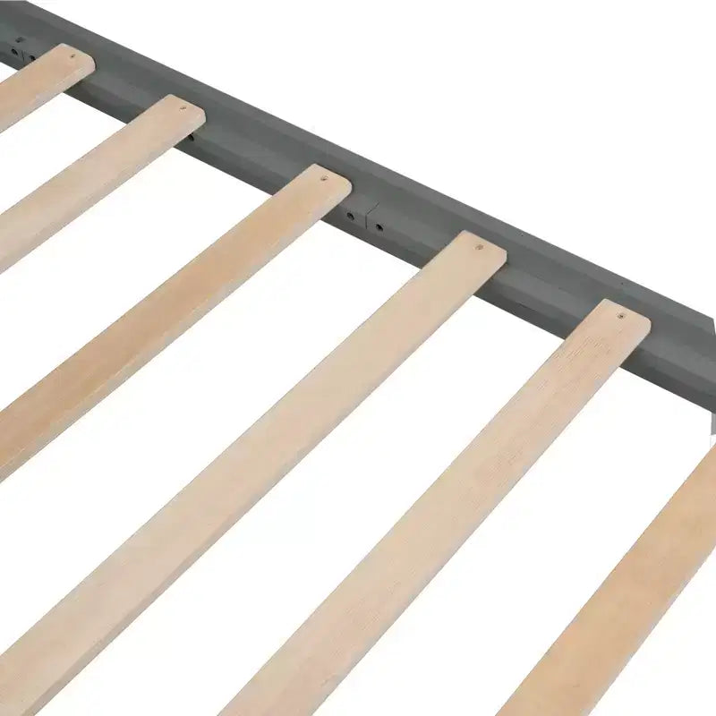 Lit superposé double sur double avec escalier de rangement et barrières de sécurité