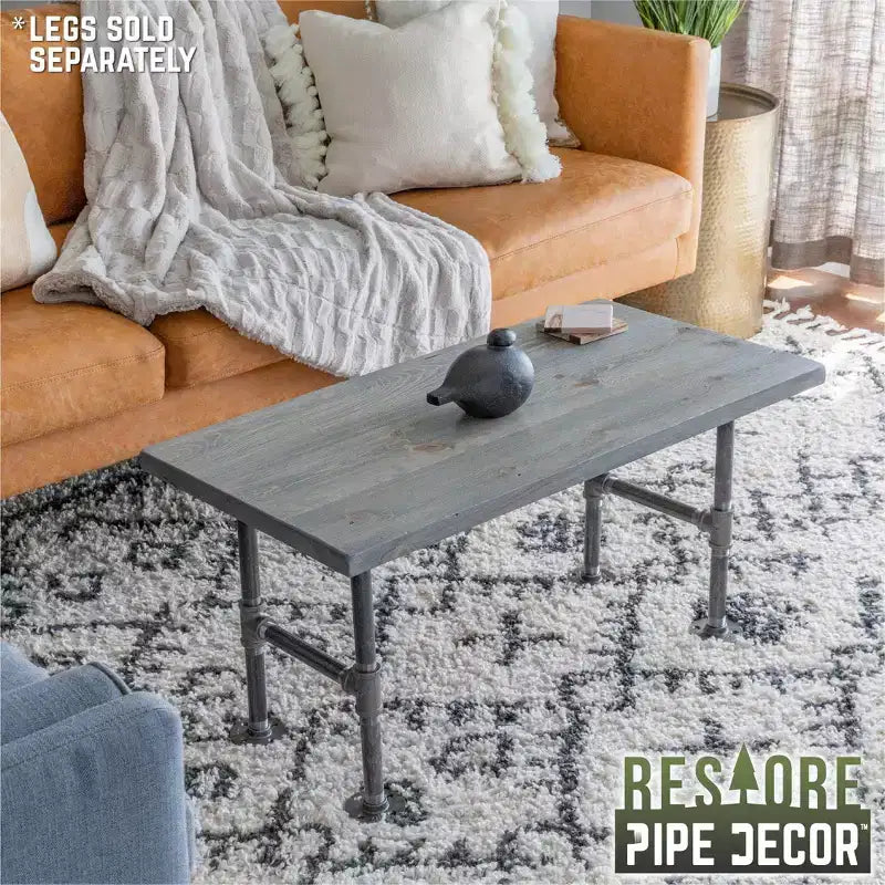 Dessus de table basse en bois massif par