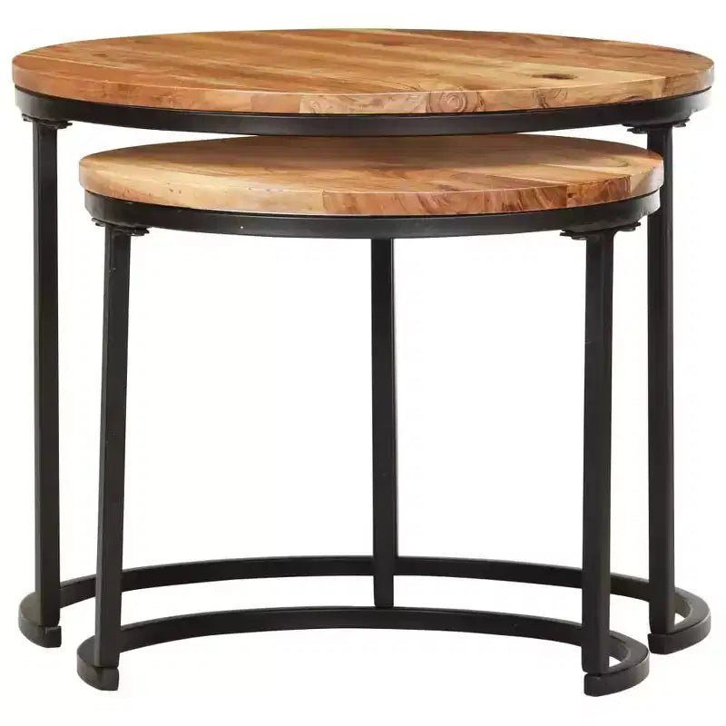 Tables gigognes en bois d'acacia huilé
