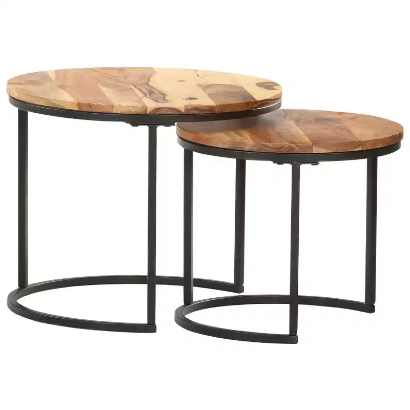 Tables gigognes en bois d'acacia huilé