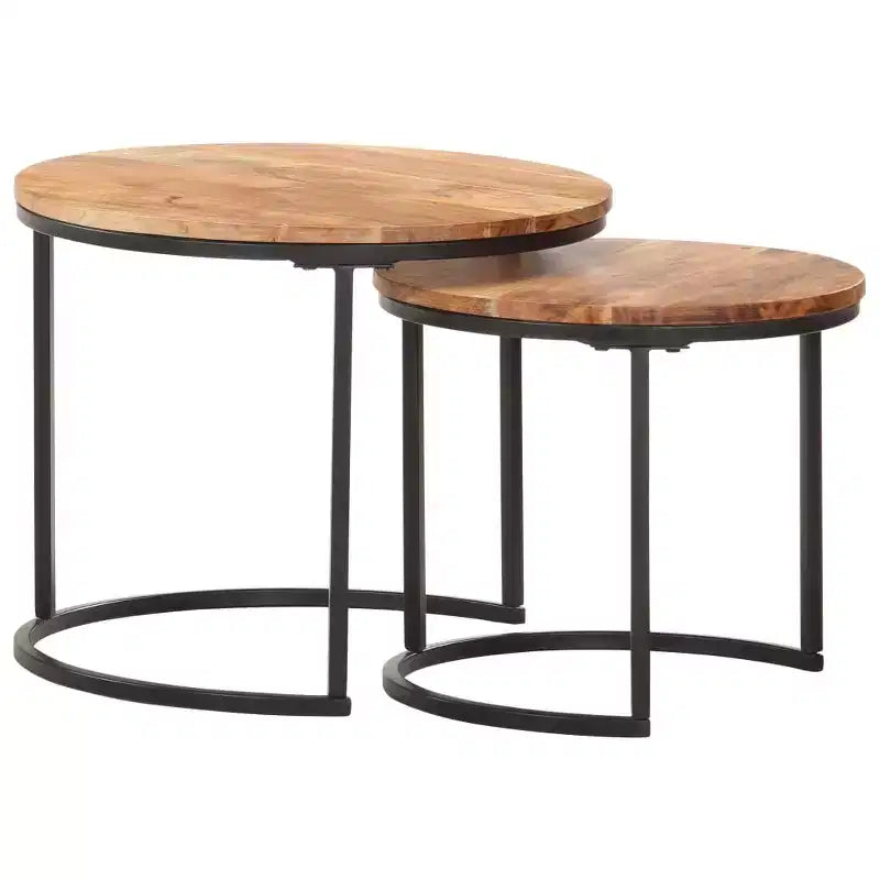 Tables gigognes en bois d'acacia huilé
