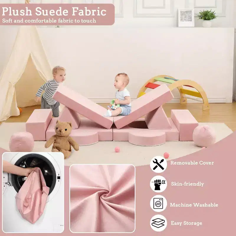 Canapé sectionnel modulaire 12 pièces pour enfants, pour salle de jeux et chambre à coucher