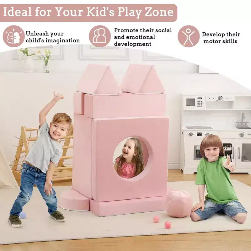 Canapé sectionnel modulaire 12 pièces pour enfants, pour salle de jeux et chambre à coucher