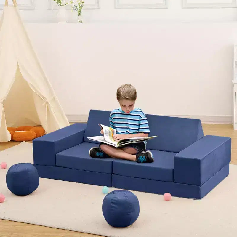Canapé sectionnel modulaire 12 pièces pour enfants, pour salle de jeux et chambre à coucher