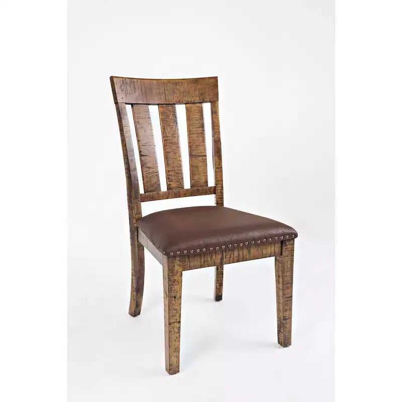 Chaise de salle à manger en bois vieilli industriel