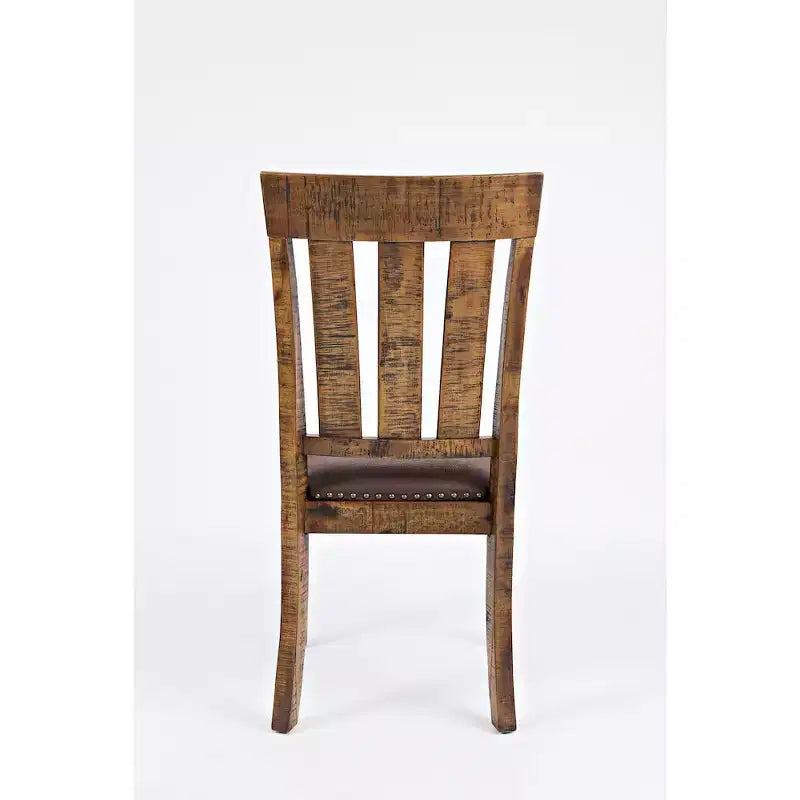 Chaise de salle à manger en bois vieilli industriel
