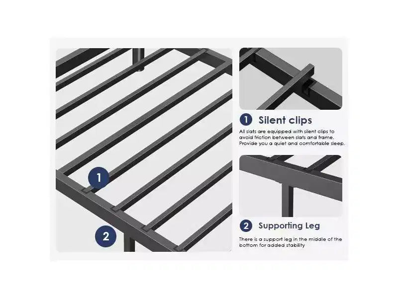 Lit superposé haut de 75 pouces double sur double, lit jumeau avec échelle et garde-corps de sécurité, lits superposés pour enfants pour chambre à coucher, dortoir, noir