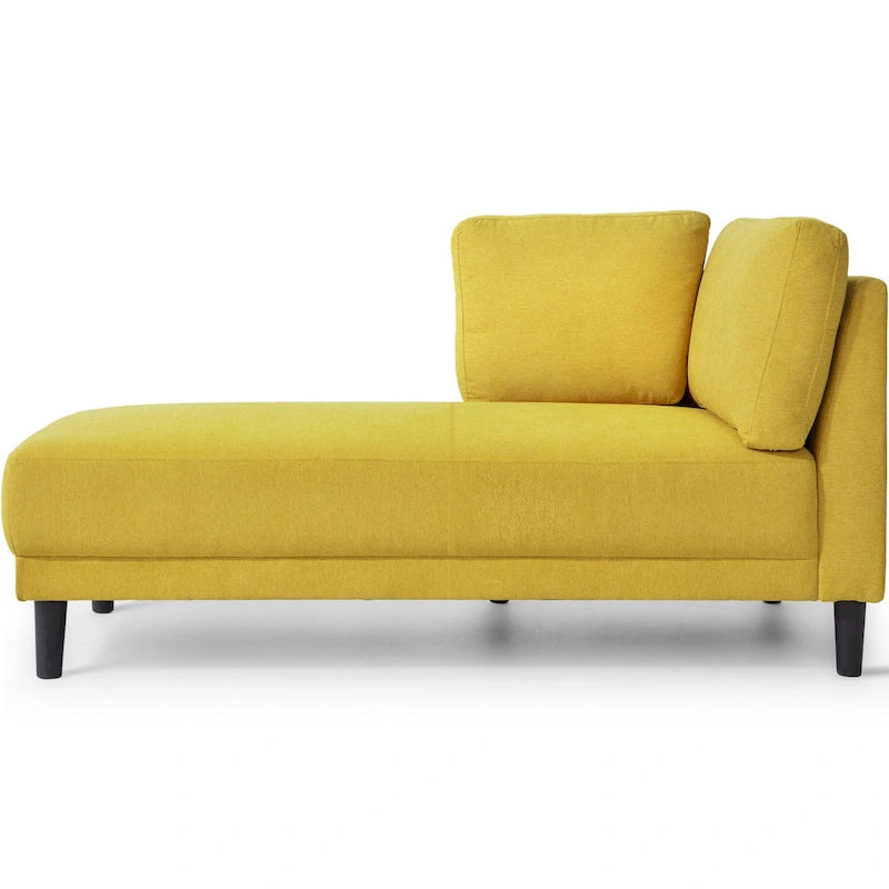 Canapé inclinable en tissu de lin du milieu du siècle, méridienne d'intérieur capitonnée et décontractée
