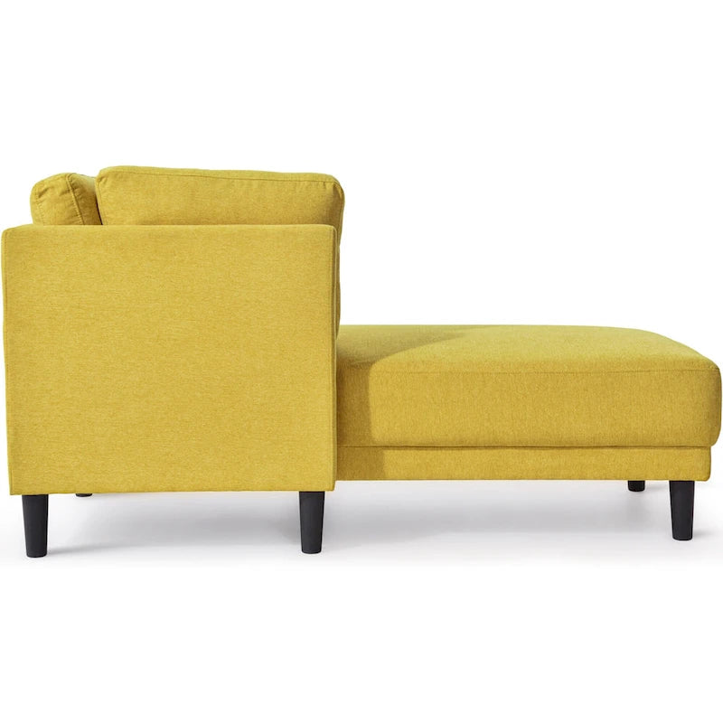 Canapé inclinable en tissu de lin du milieu du siècle, méridienne d'intérieur capitonnée et décontractée