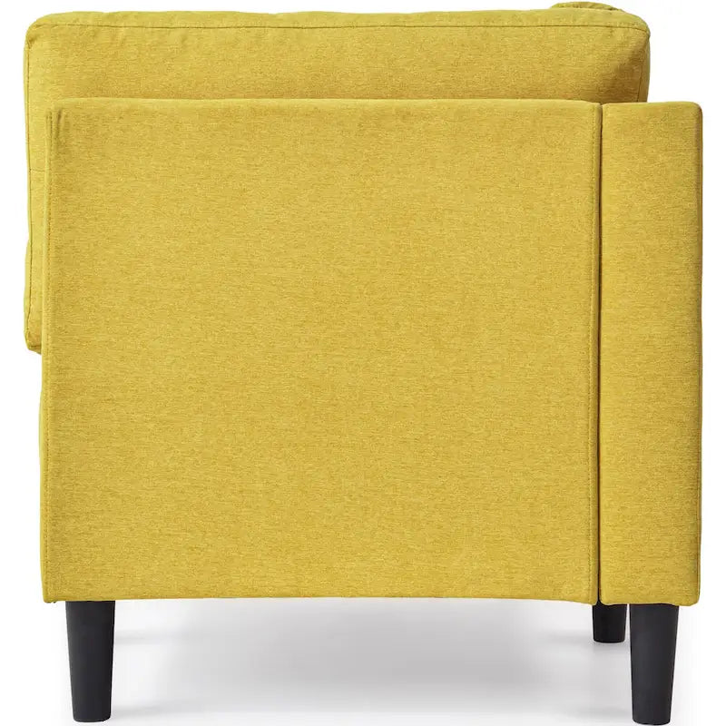 Canapé inclinable en tissu de lin du milieu du siècle, méridienne d'intérieur capitonnée et décontractée