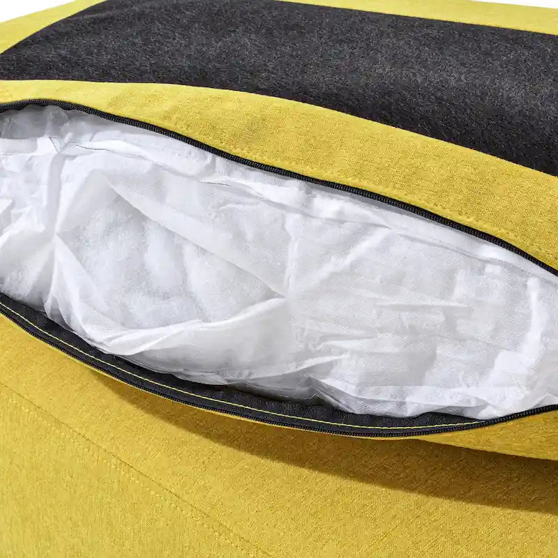 Canapé inclinable en tissu de lin du milieu du siècle, méridienne d'intérieur capitonnée et décontractée