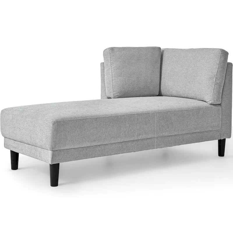 Canapé inclinable en tissu de lin du milieu du siècle, méridienne d'intérieur capitonnée et décontractée