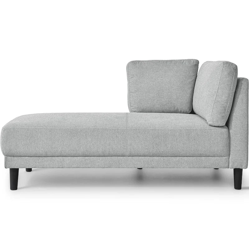 Canapé inclinable en tissu de lin du milieu du siècle, méridienne d'intérieur capitonnée et décontractée