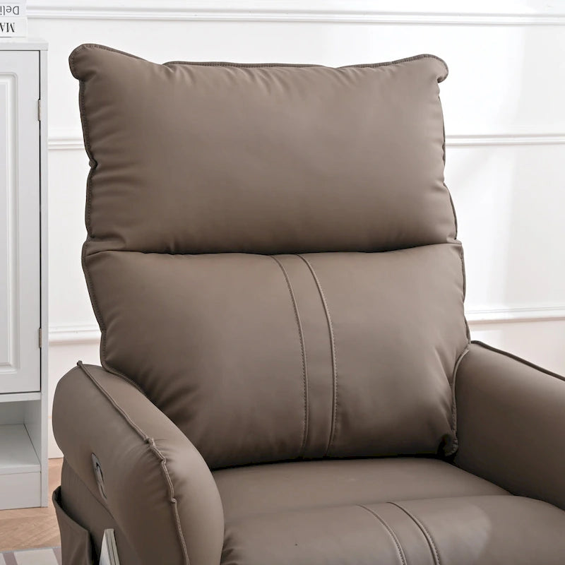 Fauteuil relax moderne, pivotant et berçant, avec siège surdimensionné