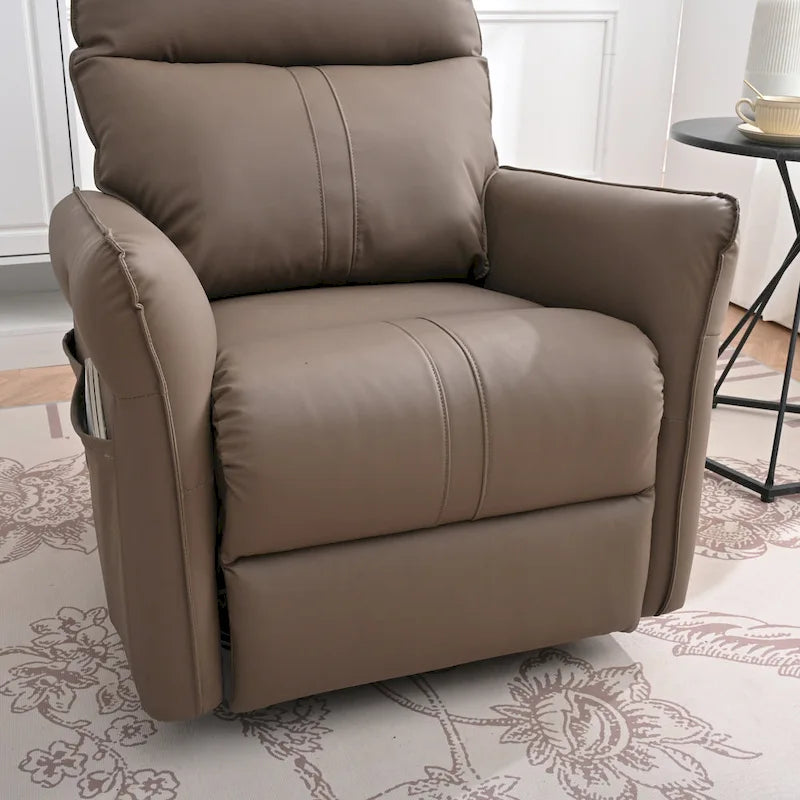 Fauteuil relax moderne, pivotant et berçant, avec siège surdimensionné