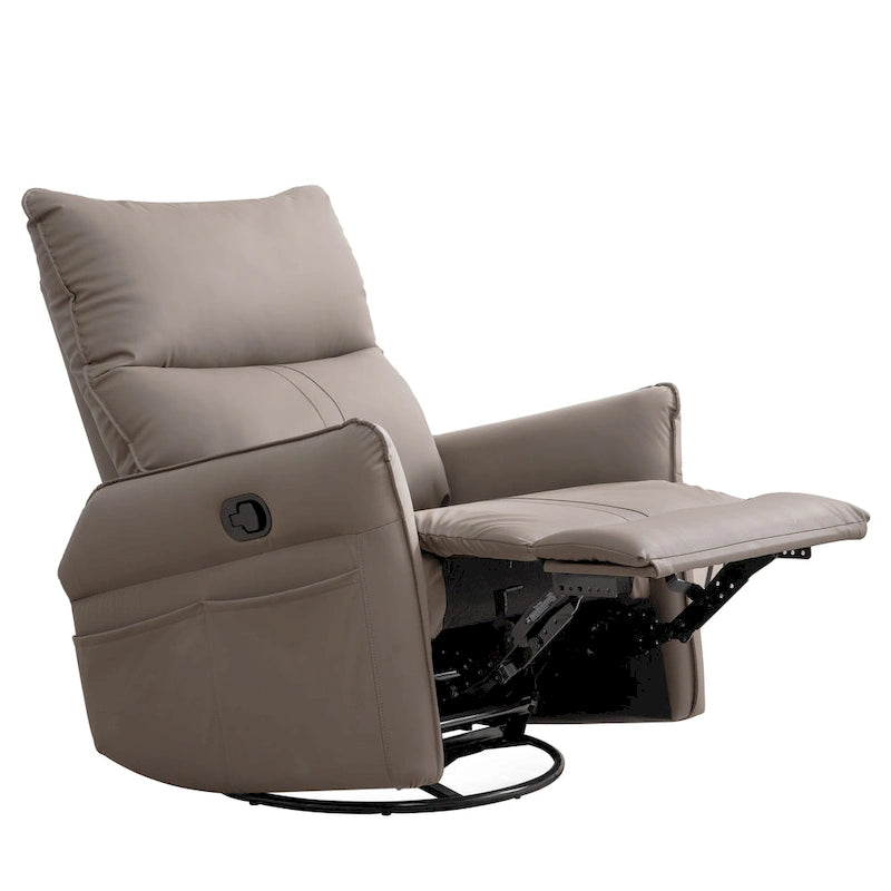Fauteuil relax moderne, pivotant et berçant, avec siège surdimensionné