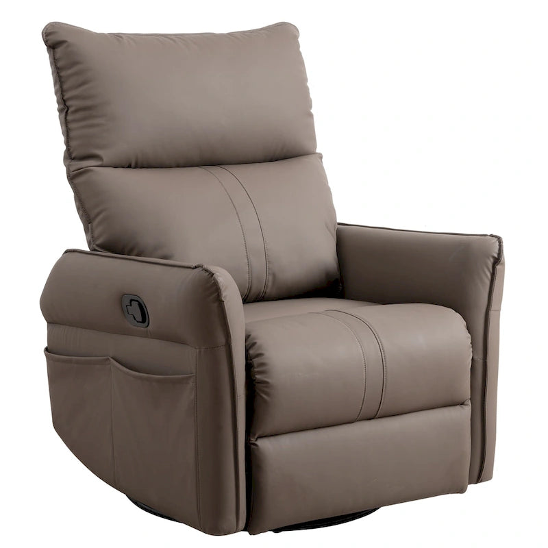 Fauteuil relax moderne, pivotant et berçant, avec siège surdimensionné