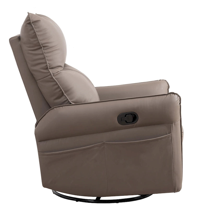 Fauteuil relax moderne, pivotant et berçant, avec siège surdimensionné