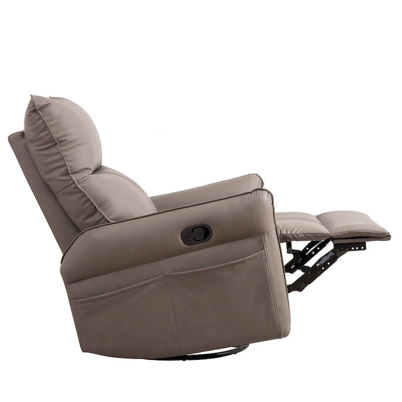 Fauteuil relax moderne, pivotant et berçant, avec siège surdimensionné
