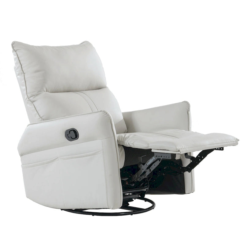 Fauteuil relax moderne, pivotant et berçant, avec siège surdimensionné